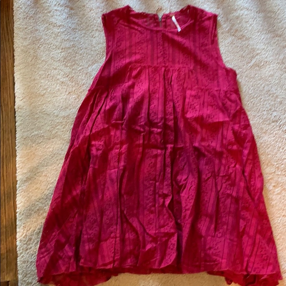 Red lace dress free people